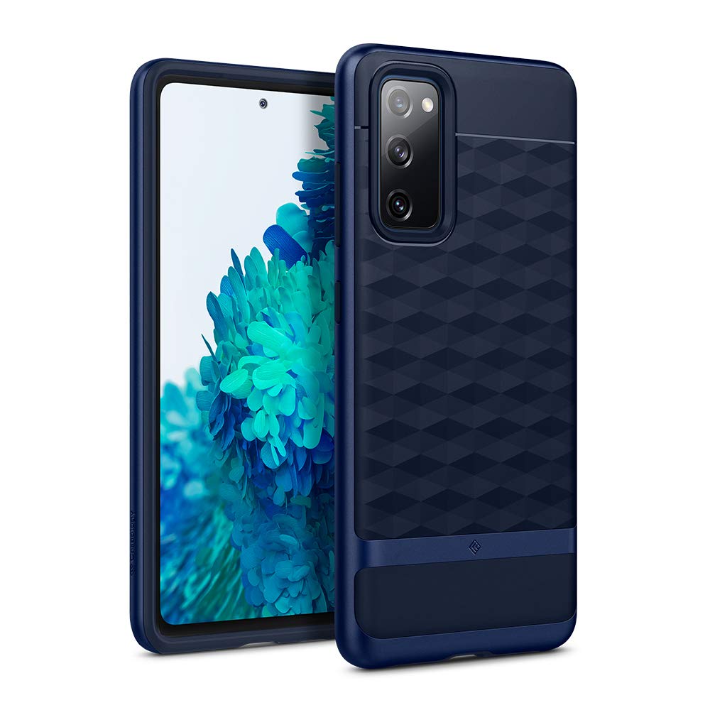 Caseology Cellular Phone Case Parallax for Samsung Galaxy S20 FE, Samsung Galaxy S20 FE 5G Case (2020), Polycarbonate, Synthetic Rubber, Shock-Absorbent, Wireless Charging Compatible - Midnight Blue