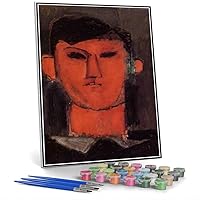 DIY Oil Painting Kit,Portrait of Picasso Painting by Amedeo Modigliani Arts Craft for Home Wall Decor