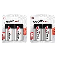 Energizer Max Alkaline D Batteries (Pack of 2)
