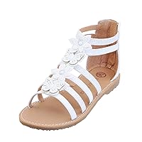 Vonair Girls Gladiator Sandals Cute Open Toe Breathable Summer Shoes with Rubber Sole (Toddler/Little Kid/Big Kid)