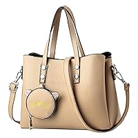 Crossbody Purses and Handbags for Women PU Leather Tote Top Handle Satchel Shoulder Bags with