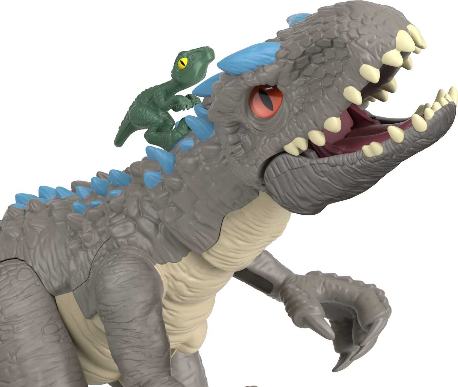 Jurassic World Toys Jurassic World Indominus Rex Dinosaur Toy with Thrashing Action & Raptor Figure for Pretend Play Ages 3+ Years