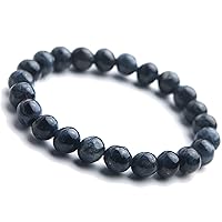 8mm Genuine Natural Blue Pietersite Chatoyant Round Beads Women Men Bracelet AAAA