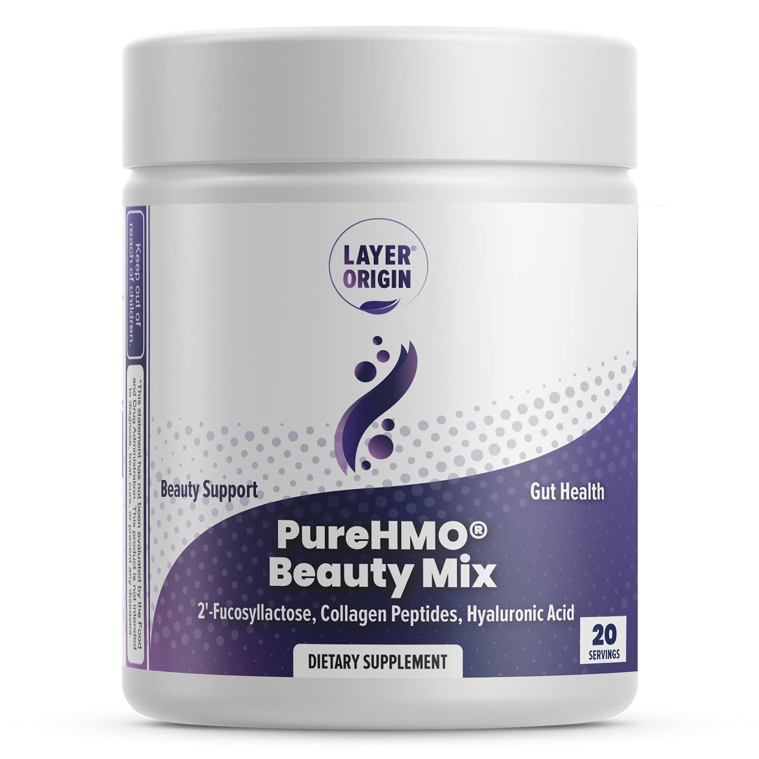 PureHMO Beauty Mix - HMO Prebiotic, Collagen Peptides, Hyaluronic Acid
