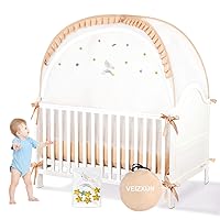 Safety Stars Crib Tent to Keep Baby from Climbing Out,Woderful Breathable Pop-up Mosquito Net Protable Baby Tent