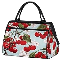 Travel Duffel Bag, Cherry Flower Sports Tote Gym Bag,Overnight Weekender Bags Carry on Bag for Women Men, Airlines Approved Personal Item Travel Bag for Labor and Delivery