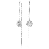 Swarovski Meteora Earrings Collection, Meteor Inspired Design with Snow Pavé of Clear Round Crystals