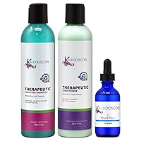 Therapeutic Shampoo 8oz, Conditioner 8oz and Miracle Drop 2oz Bundle