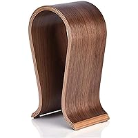 Headphone Stand U Shape Headset Stand, Wooden Headset Stand for Desk, Walnut Gaming Headphone Holder Compatible for Almost All On-Ear Headphones Headset Holder