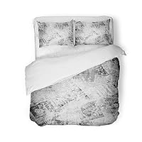 Duvet Cover Set Queen/Full Size News Old Newspaper Collage Wall Abstract Typo Rip Torn 3 Piece Microfiber Fabric Decor Bedding Sets for Bedroom