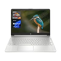 HP 15.6” FHD Touchscreen High-Performance Laptop, AMD Ryzen 7 5700U Processor, 32GB RAM, 1TB SSD, Webcam, SD Card Reader, Numeric Keypad, HDMI, Wi-Fi, Windows 11 Pro, Silver