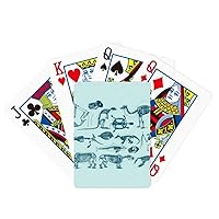 Animal Bone Sketch Illustrations Poker Playing Magic Card Fun Board Game
