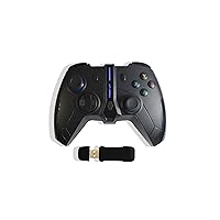 Hycarus gamepad Controller Wireless 2.4 GHZ Compatible with PS3 and Windows PC (Blue)