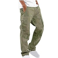 Men's Classic Fit Cargo Pants Relaxed Fit Multi Pocket Hiking Pants Outdoor Camping Workout Pants Workwear Trousers