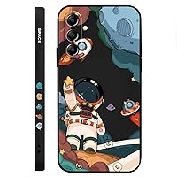for A14 Phone Case Samsung, for Galaxy A14 Case Cute Cartoon Astronaut Pattern Design,Shockproof Anti-Fall Protective Case Soft Protective Phone Cases for Samsung Galaxy A14 Case-Black