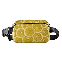 Lemon Slices Belt Bag for Women Men Water Proof Fashion Waist Packs with Adjustable Shoulder Tear Resistant Fashion Waist Packs for Outdoor Sports