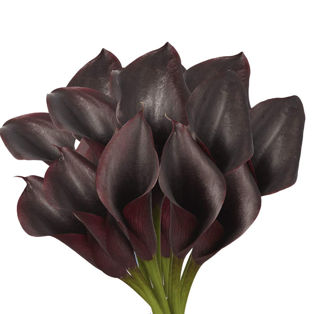 GlobalRose Mini Calla Lilies Dark Purple 120 Flowers