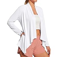 Ewedoos Women's UPF 50+ Cardigans Sun Protection Clothing Lightweight Cardigans with Pockets Long Sleeve Beach Cover Up