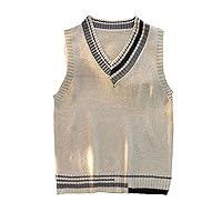 Men Sweater Vests Patchwork Loose Knitted Comfortable Sleeveless Jumpers Couple Leisure Homme Autumn All-Match