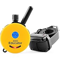 Educator E-Collar Humane Dog Training Collar with Remote, 100 Safe Tapping Stimulation Levels, Waterproof, Rechargeable, 1/2 Mile 1 Small-Medium Dog, Yellow
