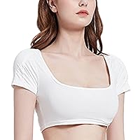 Seamless Fake Shoulders Vest with Removable Pads for Women Girls to Improve Slippery, Narrow, Collapsed Shoulders,White1-1X