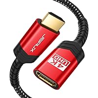 HDMI Extension Cable 3.3FT, 4K 60Hz High Speed HDMI Extender Cord Male to Female Adapter Connector (HDR HDCP 2.2), Compatible with Roku TV Streaming Stick, Bluray Player, HDTV, Laptop, PC - Red