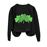 Women's Fashion Round Neck Casual Letter St. Print Long Sleeve Top Sweatshirt Christmas Jacket Women