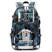 Basketball Player Iverson Multifunction Backpack Travel Backpack Fans Bag For Men Women (Style 9)
