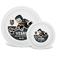 BabyFanatic Plate & Bowl Pack - NHL Las Vegas Golden Knights - Officially Licensed Toddler & Baby Safe Set