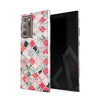 BURGA Phone Case Compatible with Samsung Galaxy Note 20 Ultra - Hybrid 2-Layer Hard Shell + Silicone Protective Case - Moroccan Tiles Pattern Marrakesh Mosaic - Scratch-Resistant Shockproof Cover