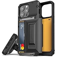 VRS DESIGN Damda Glide Hybrid Phone Case for iPhone 13 Pro, Card Slot Holder with Kickstand, Functional Sturdy Case Compatible for iPhone 13 Pro Case (2021) Black
