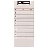 Graphique Library Card Magnetic Notepad | 100 Tear-Away Sheets | Grocery, Shopping, To-Do List | Magnetic Writing Pad for Fridge, Kitchen, Office | Lined Paper | Great Gift | 4” x 9.25”