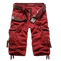 Men's Cargo Shorts Relaxed Fit Multi-Pocket Outdoor Cargo Shorts