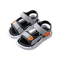 Summer Kid Toddler Boys Adjustable Hook Loop Sport Sandals Open Toe Flat Sandal Lightweight Causal Shoes