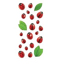 Paper House Productions ST-2281E Photo Real Sticky Pix Stickers, Ladybugs (6-Pack)