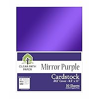 Clear Path Paper - Mirror Purple Cardstock - 8.5 x 11 inch - .012