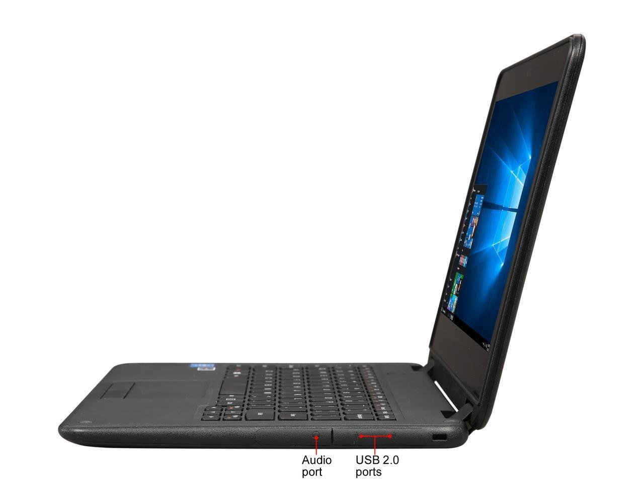 Lenovo N23 11.6-inch IPS Anti-Glare Touchscreen 2-in-1 Business Laptop, Intel Celeron N3060, 4GB RAM, 128GB Solid State Drive, Windows 10 Professional