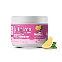 Ultima Replenisher Daily Electrolyte Drink Mix – Pink Lemonade, 30 Serving – Hydration Powder with 6 Key Electrolytes & Trace Minerals – Keto Friendly, Vegan, Non-GMO & Sugar-Free Electrolyte Powder