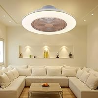 Ceiling Fans, Led Ceiling Fan with Light 3 Speeds Mute Fan Lighting Bedroom Ultra-Thin Fan Ceiling Light with Remote Control Modern Living Room Quiet Ceiling Fan Light with Timer/Gold