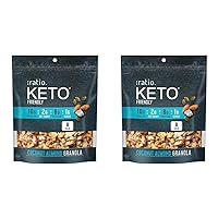 Ratio Coconut Almond Granola Cereal, 1g Sugar, Keto Friendly, 8 OZ Resealable Cereal Bag (Pack of 2)