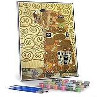 DIY Painting Kits for Adults Cartoon for The Frieze of The Villa Stoclet in Brussels Fulfillment Painting by Gustav Klimt Arts Craft for Home Wall Decor
