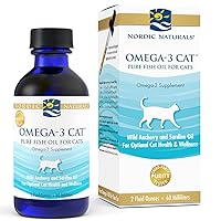 Omega-3 Cat, Unflavored - 2 oz - 304 mg Omega-3 Per One mL - Fish Oil for Cats with EPA & DHA - Promotes Heart, Skin, Coat, Joint, & Immune Health - Non-GMO