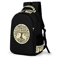 Life of Tree Backpack Double Deck Laptop Bag Casual Travel Daypack for Men Women