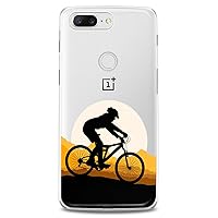 TPU Case Compatible for OnePlus 10T 9 Pro 8T 7T 6T N10 200 5G 5T 7 Pro Nord 2 Mountain Biker Clear Print Top Design Sport MTB Cute Flexible Silicone Freeride Slim fit Hollidays Soft Downhill