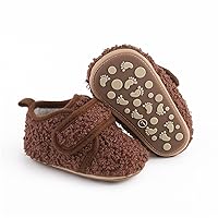 Timatego Newborn Baby Boys Girls Booties Stay On Socks Non Skid Soft Sole Infant Toddler Warm Winter House Slipper Crib Shoes 0-18 Months