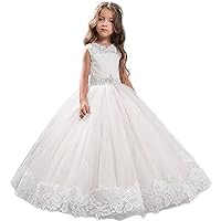 Lace Flower Girls Dresses for Weddings Tulle Ball Gowns First Communion Dress