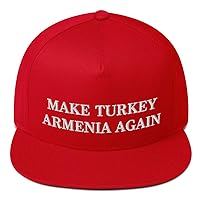 Make Turkey Armenia Again Hat (Embroidered Flat Bill Snapback Cap) MAGA Parody