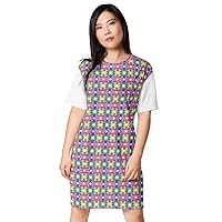 Color Scattered All-Over Print T-Shirt Dress