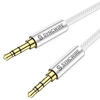SYNCWIRE 3.5mm Aux Cable Nylon Braided Auxiliary Audio Cable Male to Male Headphone Audio Cord (10ft/3m, Hi-Fi Sound) Aux Cord for Car, Headphone, Home Stereos, Speaker, iPhones, iPods, iPad, Echo