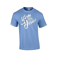Ya'll Need Jesus Christian Short Sleeve T-Shirt-Carolina-Large